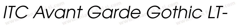ITC Avant Garde Gothic LT字体转换